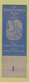 Matchbook Cover - 1st National Bank Bryan TX