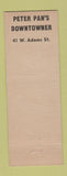 Matchbook Cover - Peter Pan Snack Shop Chicago IL