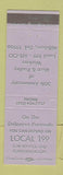 Matchbook Cover - Local 199 Union Meat Poultry Workers Millsboro DE LAVENDER