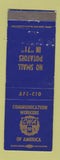 Matchbook Cover - Communication Workers CWA Union 1971 AFL CIO