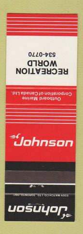 Matchbook Cover - Johnson Boat Motors Recreation World