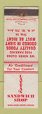 Matchbook Cover - Latta's Sandwich Shop WORN