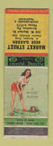 Matchbook Cover - Market Street Beer Garden Scranton PA pinup shuffleboard WORN