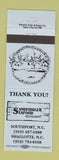 Matchbook Cover - Sandfiddler Seafood Restaurant Southport Shallotte NC