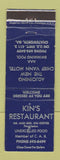 Matchbook Cover - Kin's Restaurant Chatsworth GA WEAR