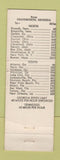 Matchbook Cover - Kin's Restaurant Chatsworth GA WEAR