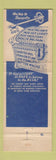 Matchbook Cover - Retail Clerks Association Union Indianapolis IN