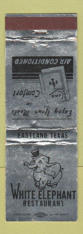 Matchbook Cover - White Elephant Restaurant Eastland TX WEAR
