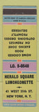 Matchbook Cover - Herald Square Luncheonette New York City