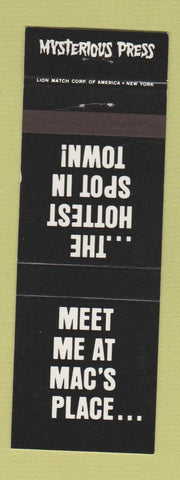 Matchbook Cover - Ross Thomas Book Twilight at Mac's Place 1990