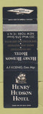Matchbook Cover - Henry Hudson Hotel New York City WEAR