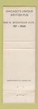 Matchbook Cover - Sherlock's Home Chicago IL WEAR