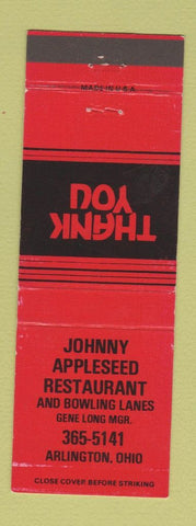Matchbook Cover - Johnny Appleseed Restaurant bowling Arlington OH