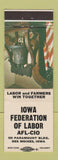 Matchbook Cover - Iowa Federation of Labor AFL CIO Des Moines IA