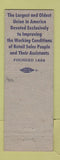Matchbook Cover - Retail Clerks International Association Lafayette IN