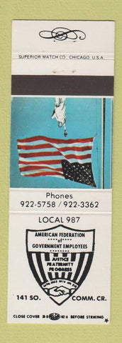 Matchbook Cover - American Federation Government Employees