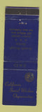Matchbook Cover - California Social Workers Association San Jose CA WEAR