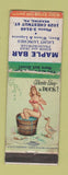 Matchbook Cover - Maple Bar Reading PA pinup POOR