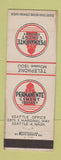 Matchbook Cover - Permanente Cement Company Seattle WA