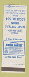 Matchbook Cover - Meat Cutters Union East St Louis IL
