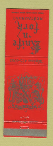 Matchbook Cover - Knife and Fork Restaurant  Virginia Beach VA