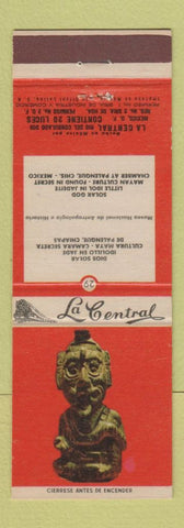 Matchbook Cover - La Central Railroad Mexico Solar God Mayan