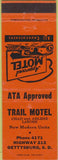Matchbook Cover - Trail Motel Gettysburg SD