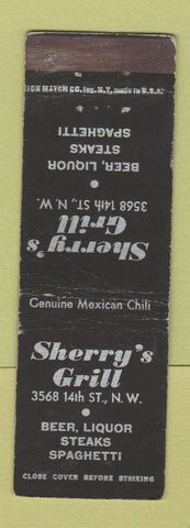 Matchbook Cover - Sherry's Grill Mexican Chili New York City? WEAR