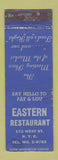 Matchbook Cover - Eastern Restaurant New York City WEAR