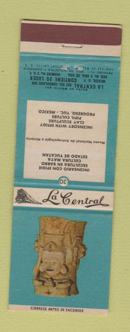 Matchbook Cover - La Central Railroad Mexico Clay Sculpture