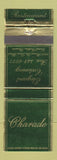 Matchbook Cover - Charade Restaurant Coral Gables FL