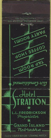 Matchbook Cover - Hotel Stratton Grand Island NE