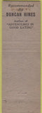 Matchbook Cover - Hotel Stratton Grand Island NE