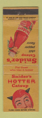 Matchbook Cover - Snider's Hotter Catsup WEAR Devil