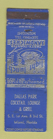 Matchbook Cover - Dallas Park Cocktail Lounge Grill Miami FL WEAR