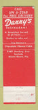 Matchbook Cover - Danny's Restaurant Miami Beach FL WEAR