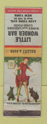 Matchbook Cover - Little Wonder Bar New York City pinup WORN