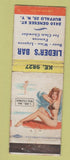 Matchbook Cover - Lieder's Bar Buffalo NY pinup WORN