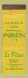 Matchbook Cover - Le Plaza Restaurant Geneve Switzerland WEAR