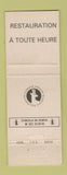 Matchbook Cover - Le Plaza Restaurant Geneve Switzerland WEAR