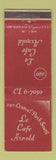 Matchbook Cover - Le Cafe Arnold New York City
