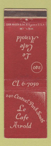 Matchbook Cover - Le Cafe Arnold New York City