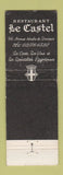Matchbook Cover - Restaurant Le Castel Gelgium? WORN