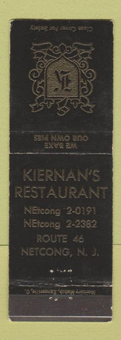 Matchbook Cover - Kiernan's Restaurant Netcong NJ