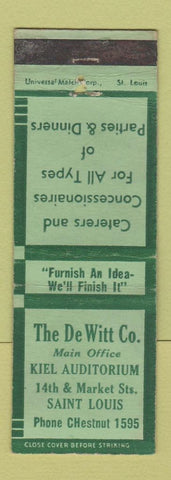 Matchbook Cover - DeWitt Company Catering St Louis MO