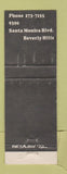 Matchbook Cover - The Saloon Beverly Hills CA WEAR