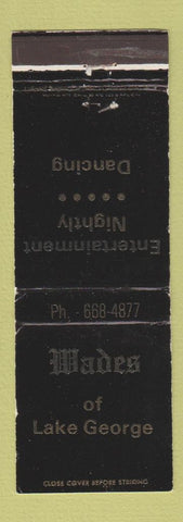 Matchbook Cover - Wades of Lake George WEAR