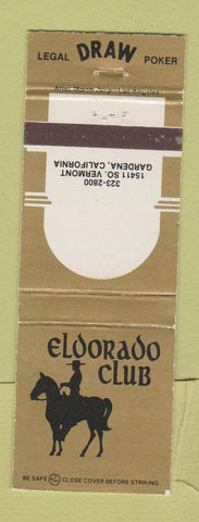 Matchbook Cover - Eldorado Club Gardena CA cards poker