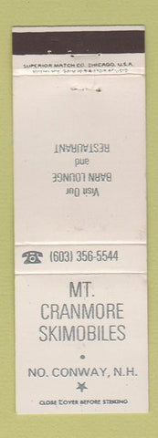 Matchbook Cover - Mt Cranmore Skimobiles North Conway NH