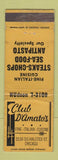 Matchbook Cover - Club D'Amato's Italian Chicago IL WEAR